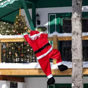 Santa Claus Plush Climbing Decoration for Windows, Roofs, and Balconies