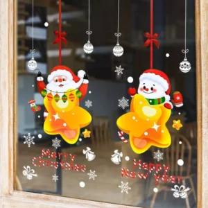 Festive Santa Claus Christmas Window Sticker