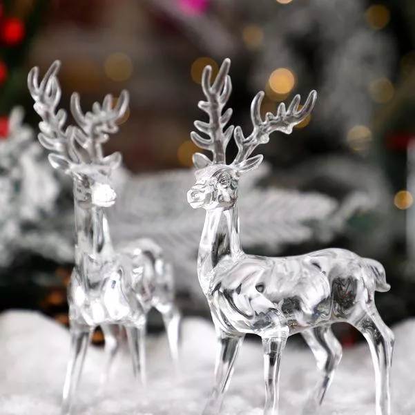 Crystal Reindeer Figurines
