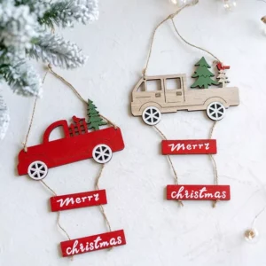 Merry Christmas Wooden Hanging Ornament