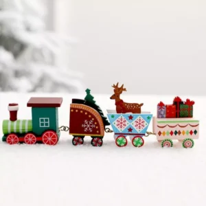 Mini Christmas Wooden Train Ornament